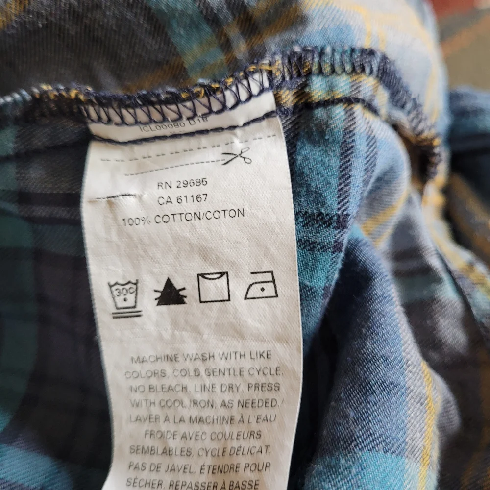 Pendleton Lightweight Checkered Shirt in Blue and Yellow, W's L - Picture 5 of 5